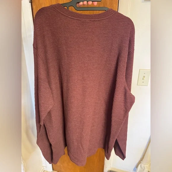 NWT Columbia Men's XXL Pine Peak Waffle Long Sleeve Henley Reddish/Brown - Picture 11 of 11